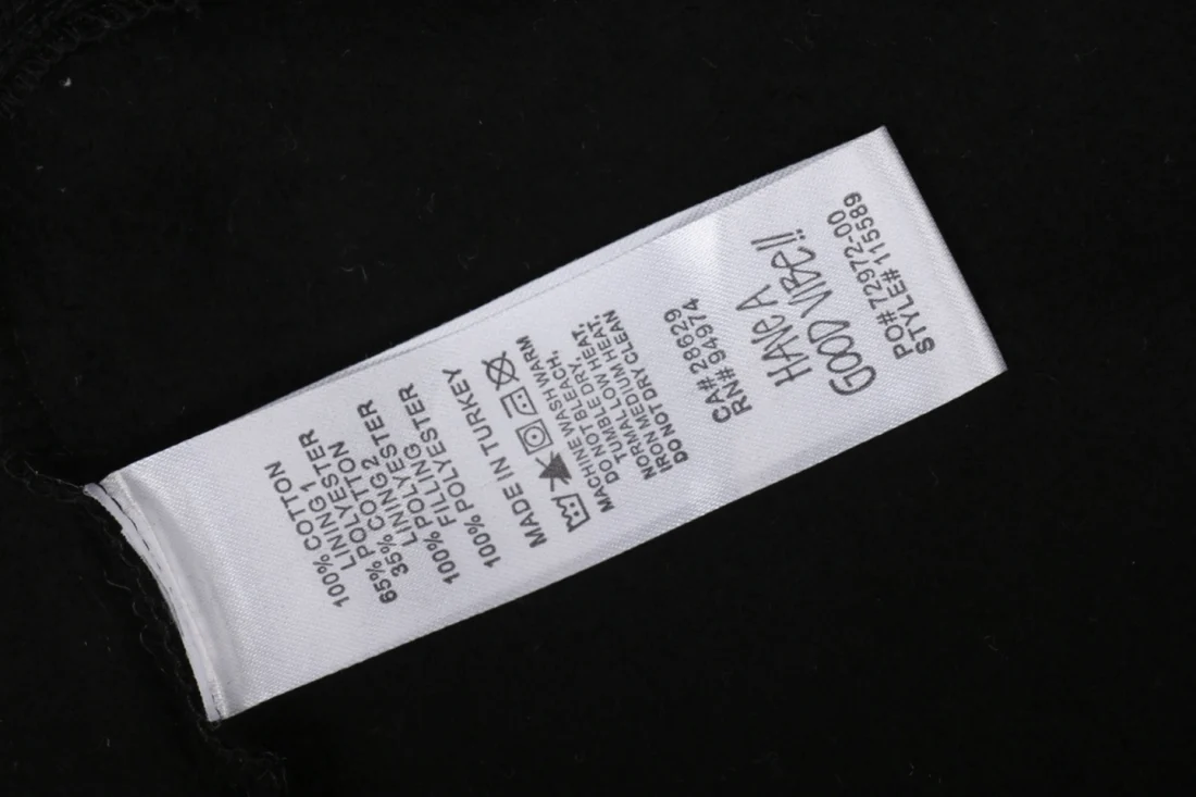 Stussy Built for the Long Haul Graphic Zip-Up Hoodie Black Wash label