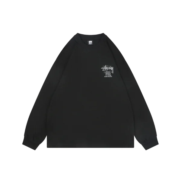 Stussy Classic Gear 1980 Graffiti Logo Shirt Black Front view