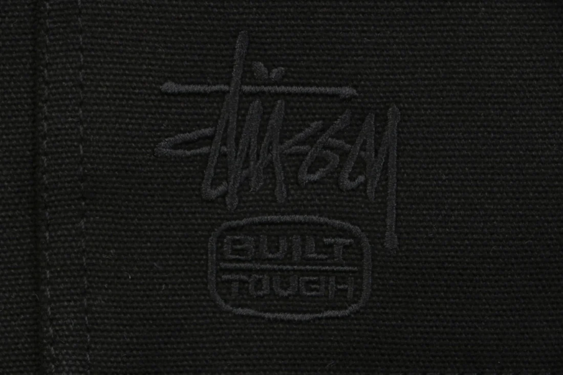 Stussy Four-Pocket Embroidered Workwear Jacket Black Brand