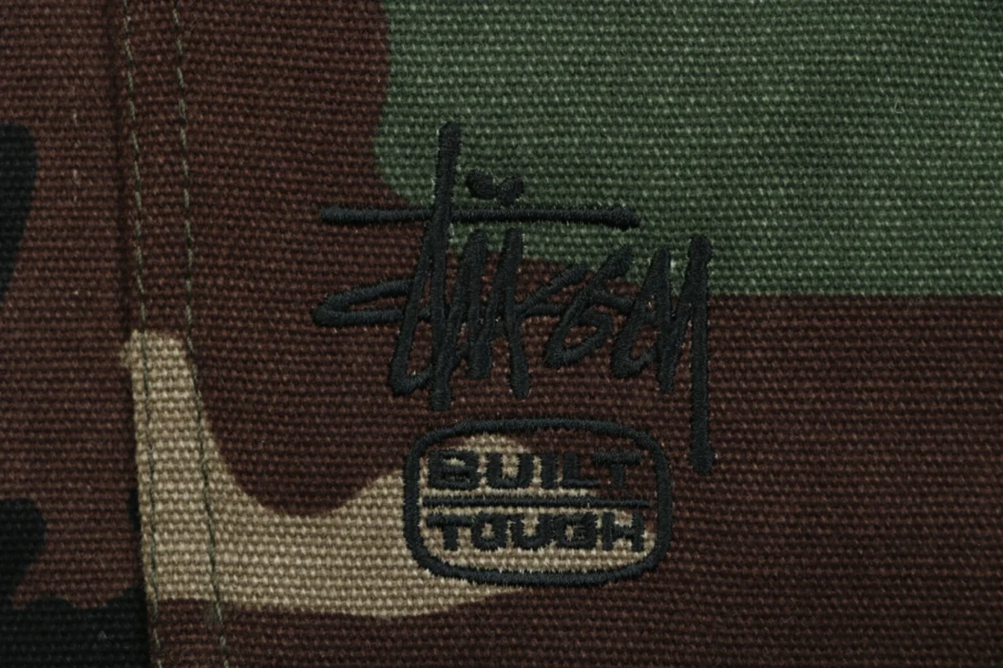 Stussy Four-Pocket Embroidered Workwear Jacket Green Brand