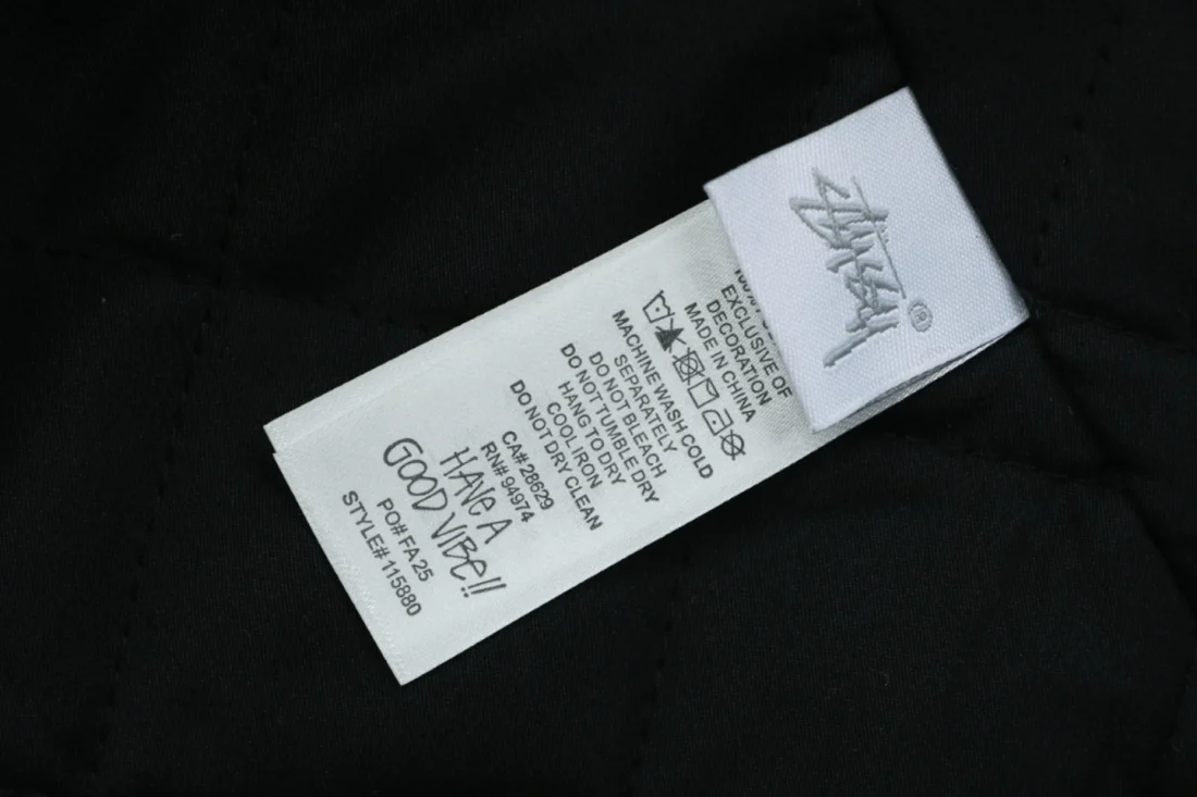 Stussy Four-Pocket Embroidered Workwear Jacket Green Wash label