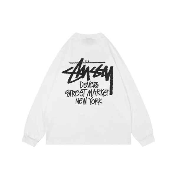 Stussy New York Graffiti Logo Shirt White Back view