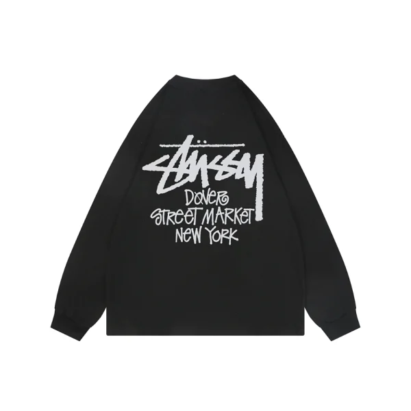 Stussy New York Graffiti Logo Shirt Black Back view