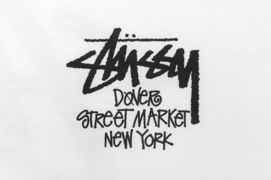 Stussy New York Graffiti Logo Shirt White Print