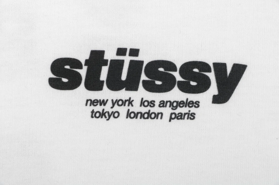 Stussy Red Dice Graphic Print Shirt White Front Brand Print