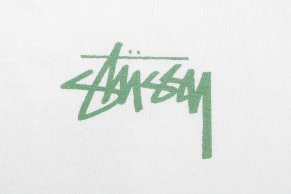Stussy Sculpture Graphic Print Shirt White Front Brand Print