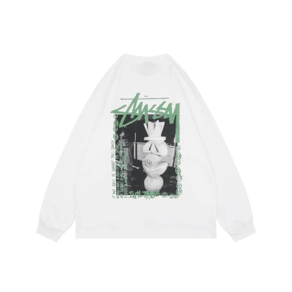 Stussy Sculpture Graphic Print Shirt White Back view