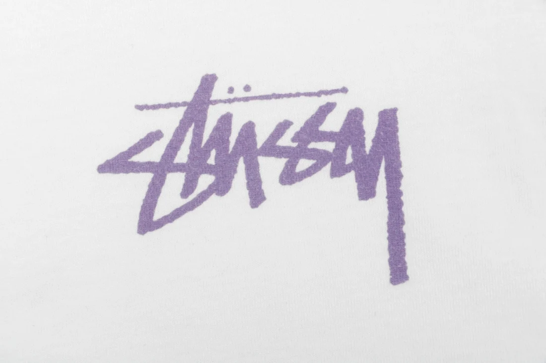 Stussy Skateboard Graffiti Logo Shirt White Front Brand Print