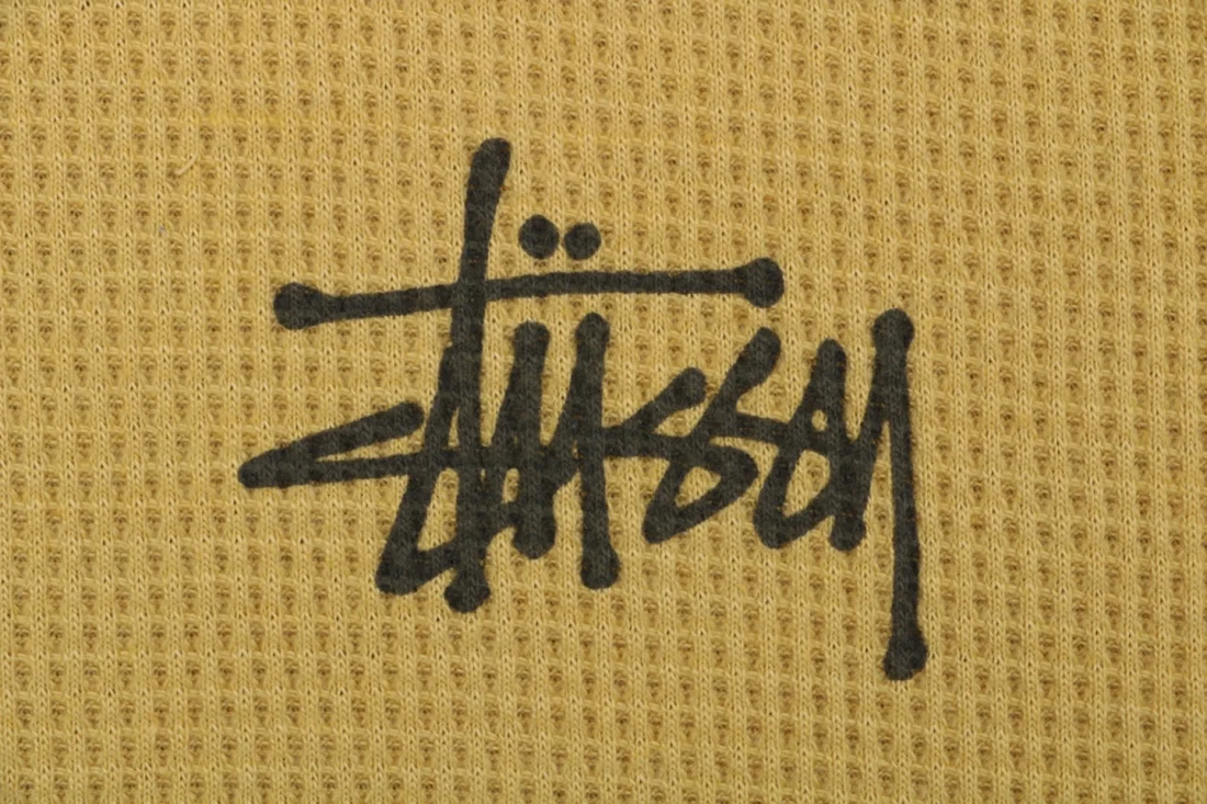 Stussy Waffle Knit Raglan Shirt Khaki Brand